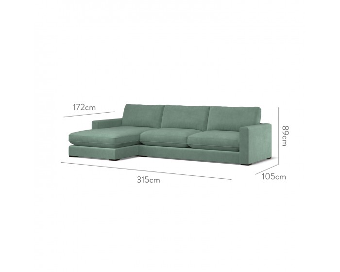 Cloud Large Chaise LHF Cosmos Celadon