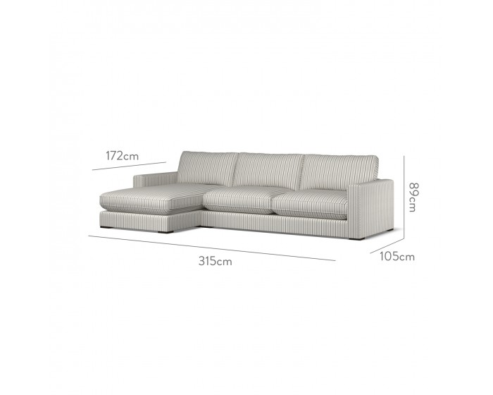 Cloud Large Chaise LHF Fayola Smoke