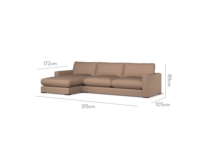 Cloud Large Chaise LHF Jina Cinnabar