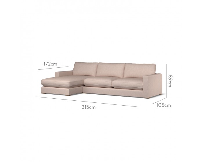 Cloud Large Chaise LHF Kalinda Blush