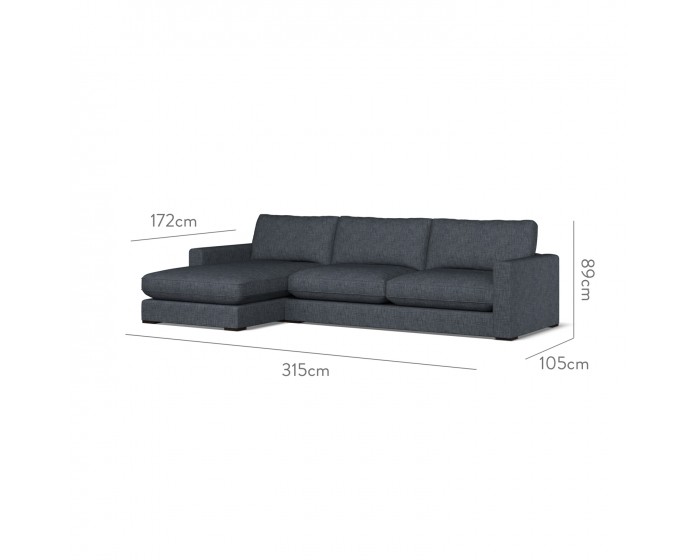 Cloud Large Chaise LHF Kalinda Indigo