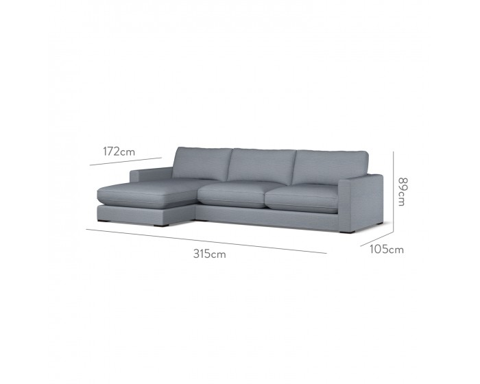 Cloud Large Chaise LHF Zuri Denim