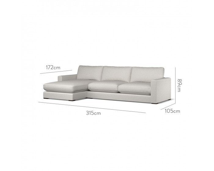 Cloud Large Chaise LHF Zuri Flint