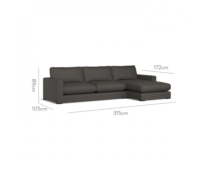 Cloud Large Chaise RHF Amina Charcoal