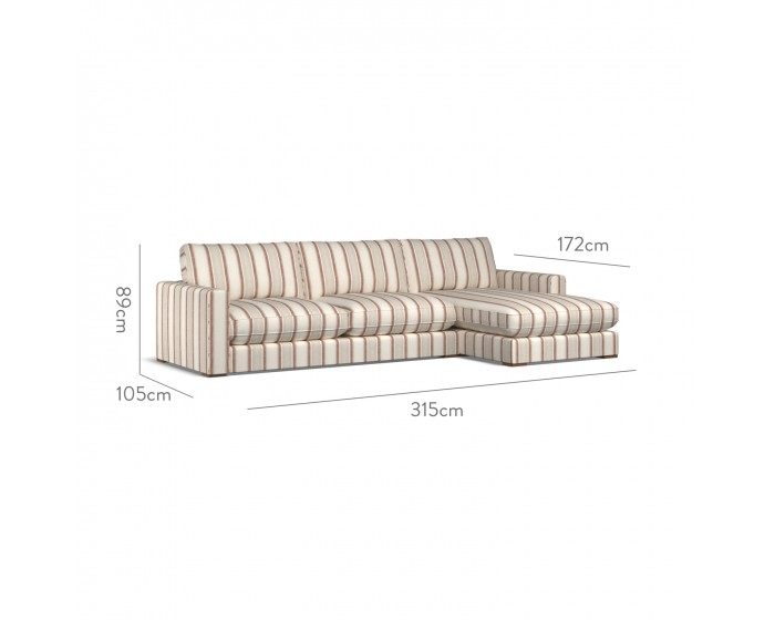 Cloud Large Chaise RHF Edo Cinnabar