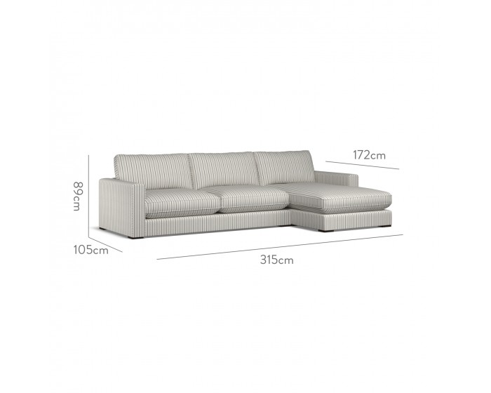 Cloud Large Chaise RHF Fayola Smoke