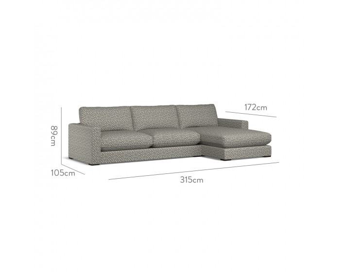 Cloud Large Chaise RHF Nia Charcoal