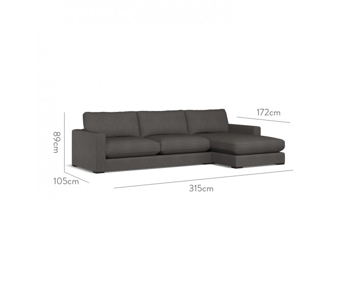 Cloud Large Chaise RHF Zuri Graphite