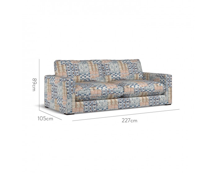 Cloud Large Sofa Kantha Indigo