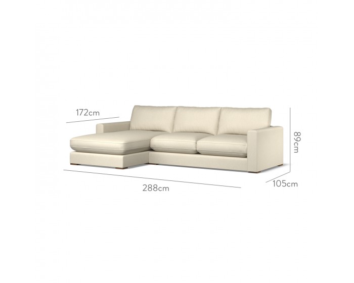 Cloud Medium Chaise LHF Amina Alabaster