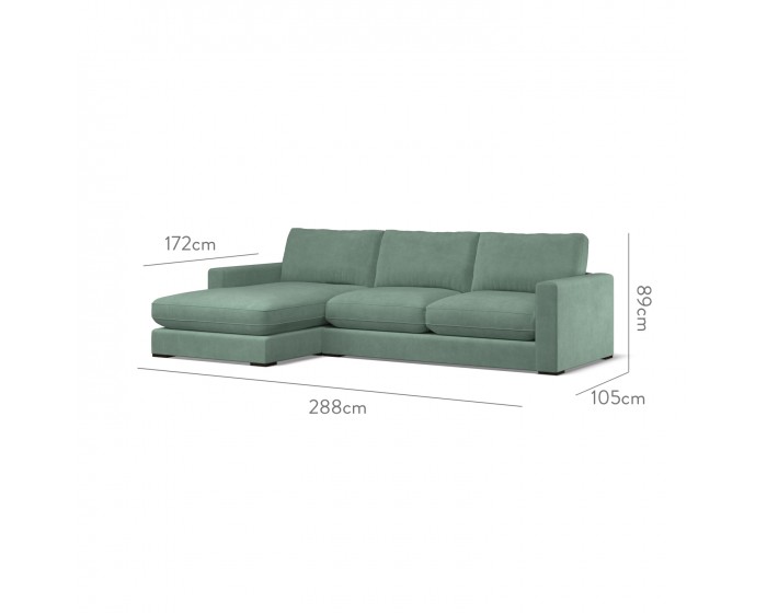 Cloud Medium Chaise LHF Cosmos Celadon