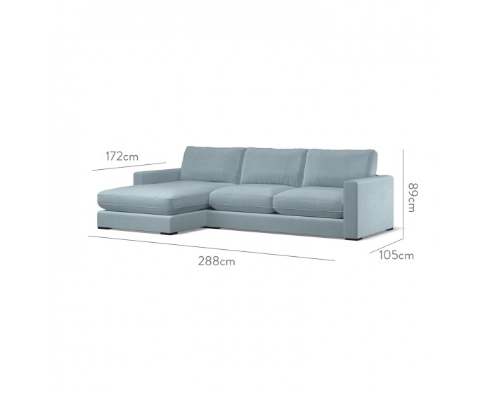 Cloud Medium Chaise LHF Cosmos Sea Glass