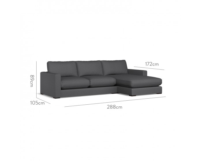 Cloud Medium Chaise RHF Bisa Charcoal