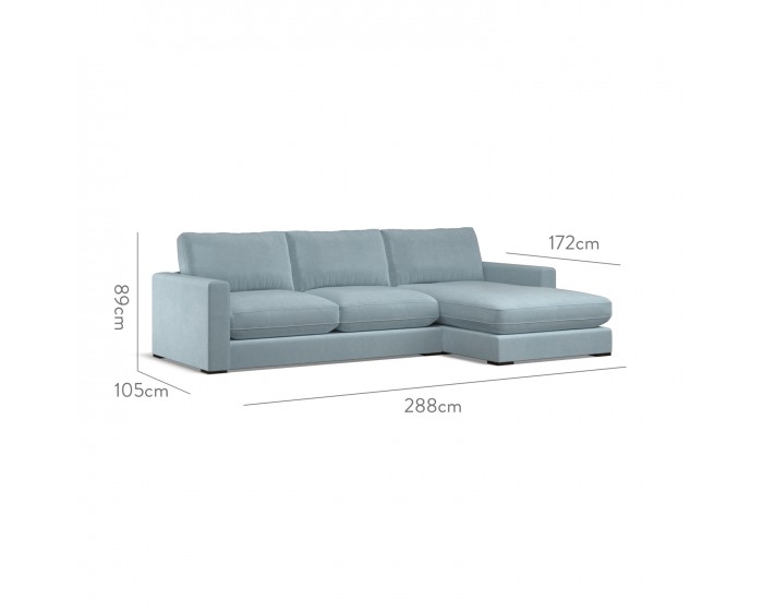 Cloud Medium Chaise RHF Cosmos Sea Glass