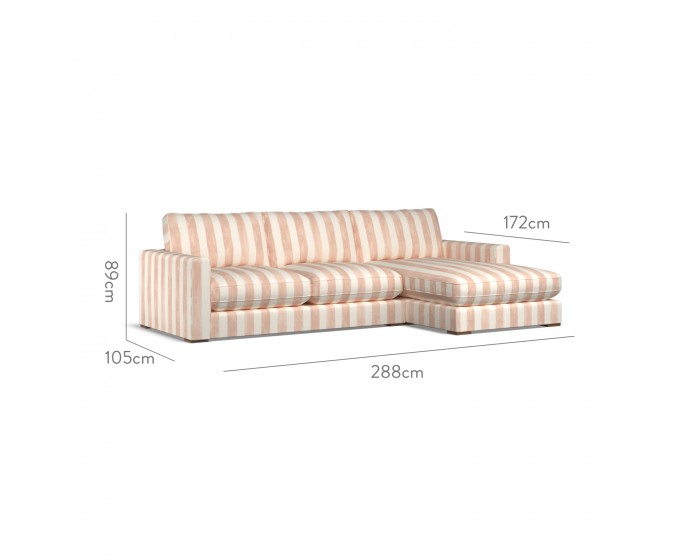 Cloud Medium Chaise RHF Tassa Grande Rose