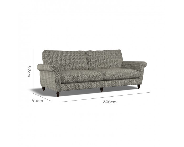 Ellery Extra Large Sofa Desta Charcoal