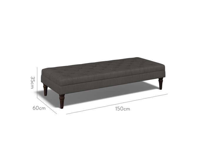 Monterey Extra Large Footstool Amina Charcoal