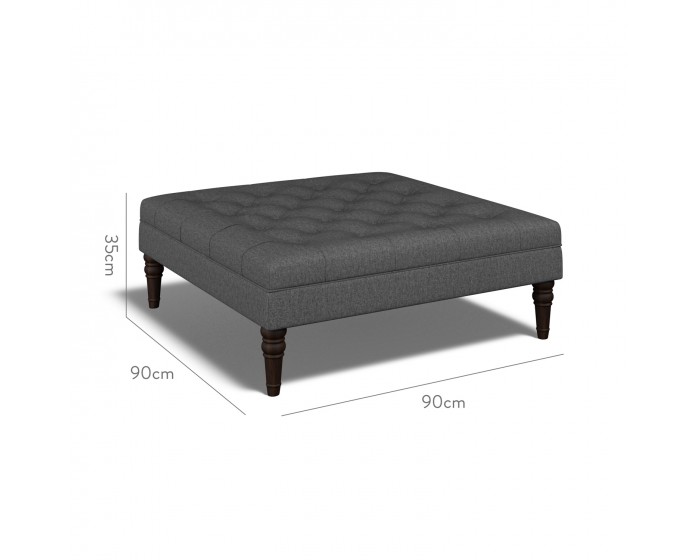 Monterey Large Footstool Bisa Charcoal