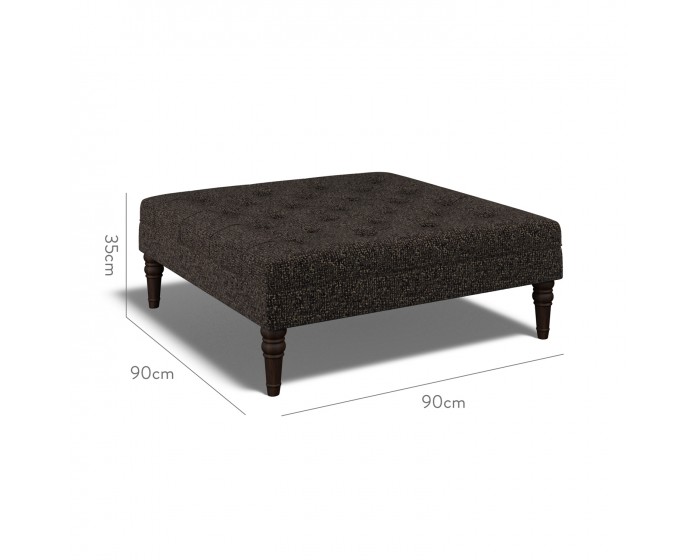 Monterey Large Footstool Yana Charcoal