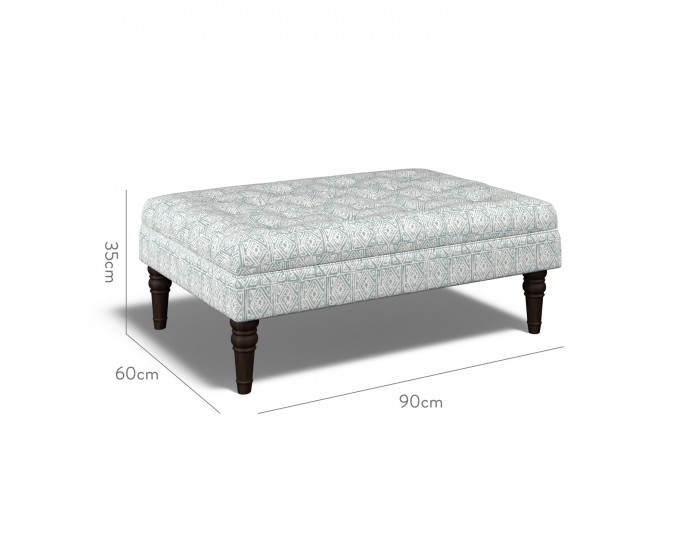 Monterey Medium Footstool Ellora Steel Blue