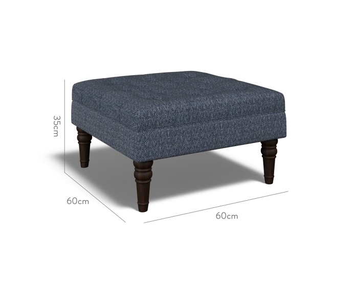 Monterey Small Footstool Safara Indigo