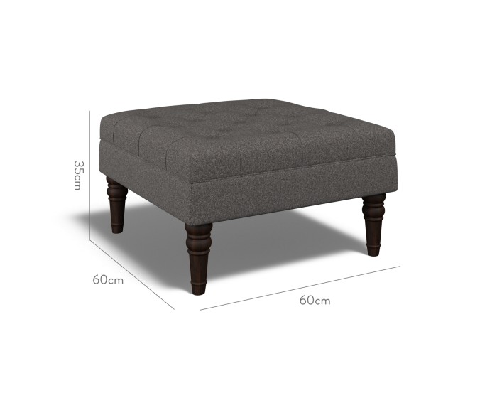 Monterey Small Footstool Viera Charcoal