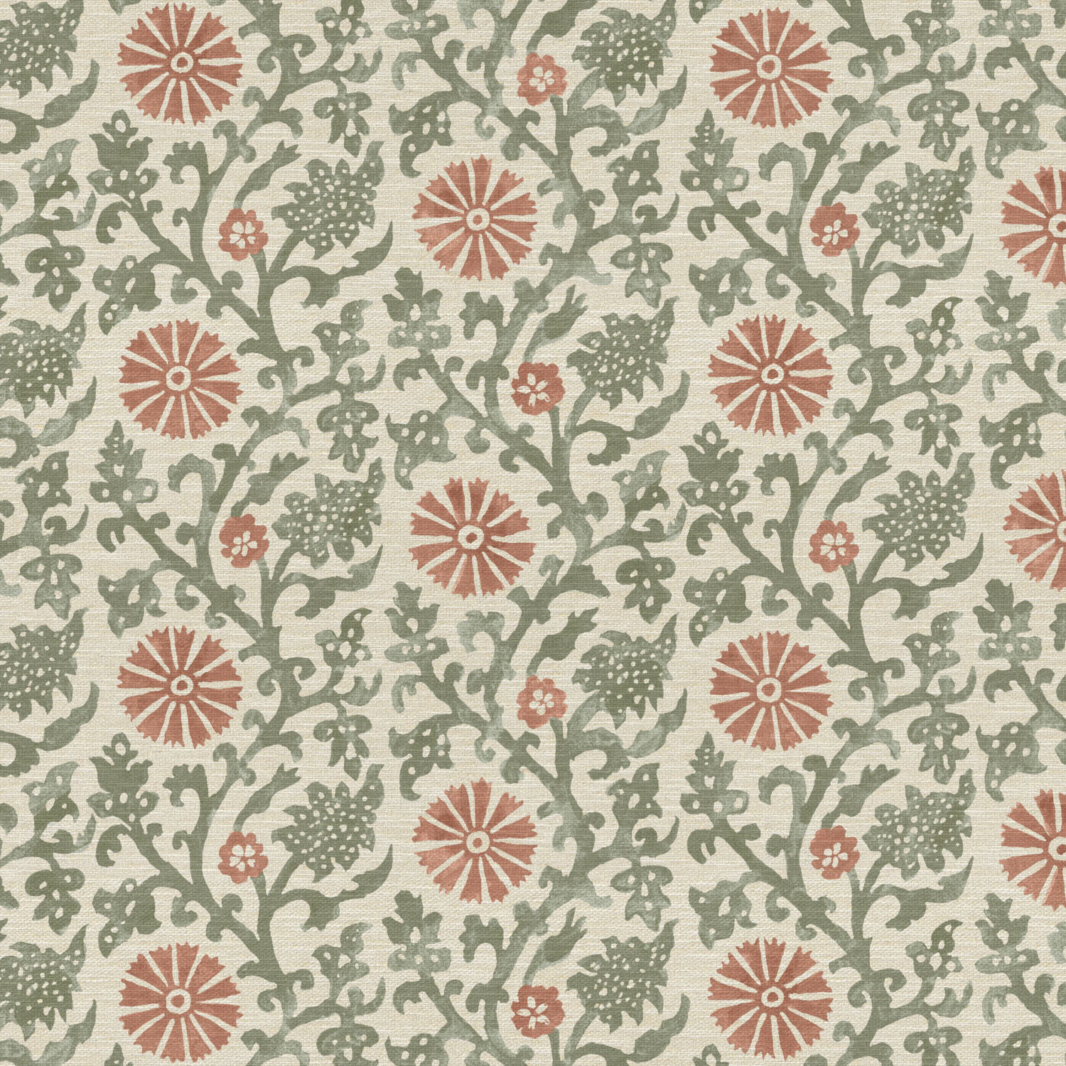 Mevlana Redwood Printed Recycled Fabric