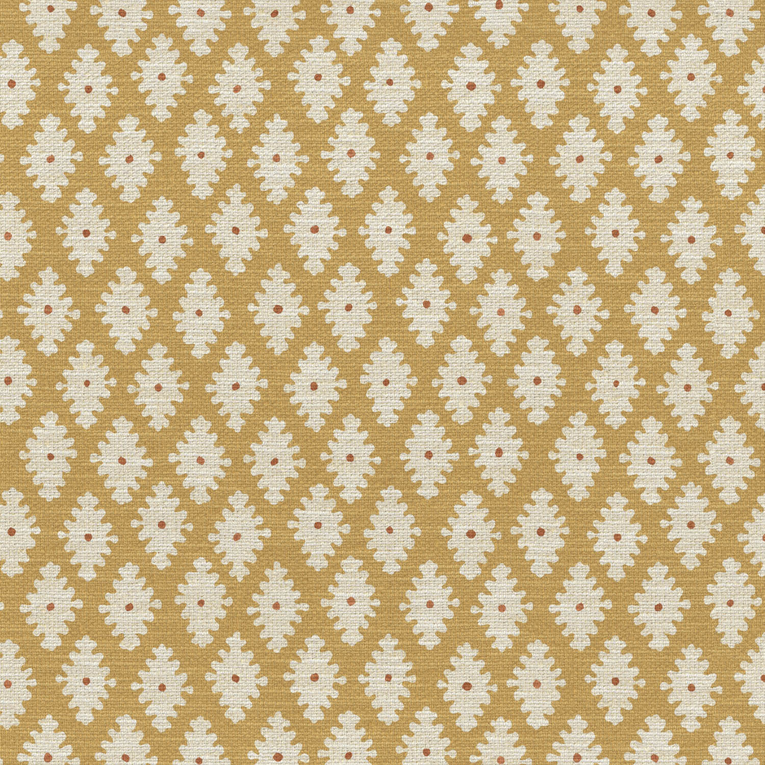 Sana Ochre Printed Recycled Fabric