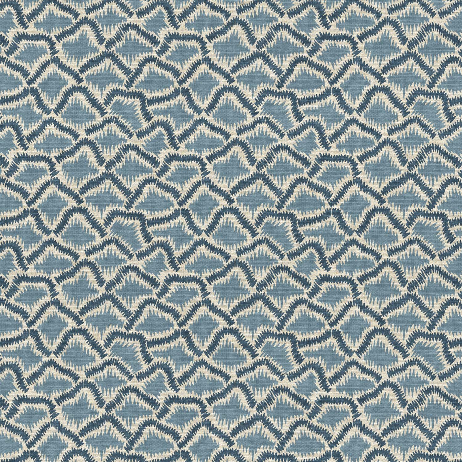 Wadi Indigo Printed Recycled Fabric