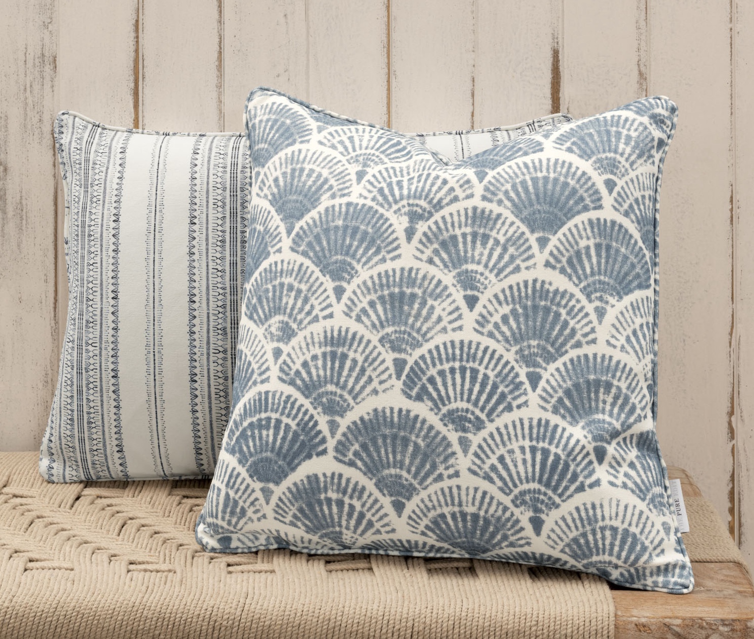 Blue and White Fabric