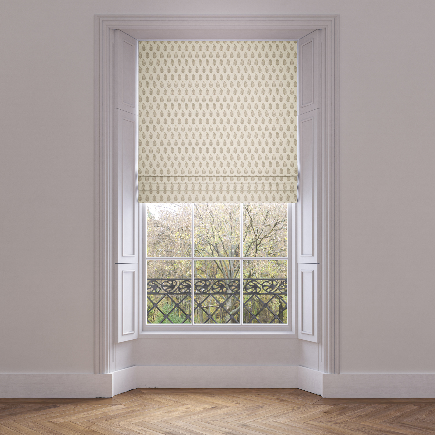 Taupe Made to Measure Roman Blinds